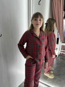 Дитяча піжама BO.Brand котонова, у червону клітинку - Зображення 13