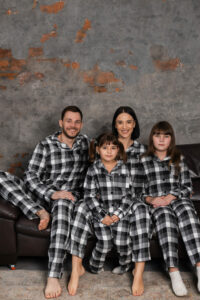 Парні піжами BO.Brand фланель в сірому кольорі - Зображення 6