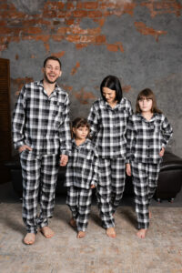 Парні піжами BO.Brand фланель в сірому кольорі - Зображення 2