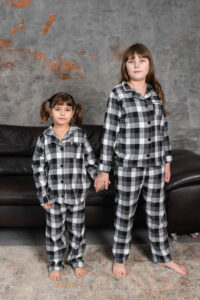 Парні піжами BO.Brand фланель в сірому кольорі - Зображення 3