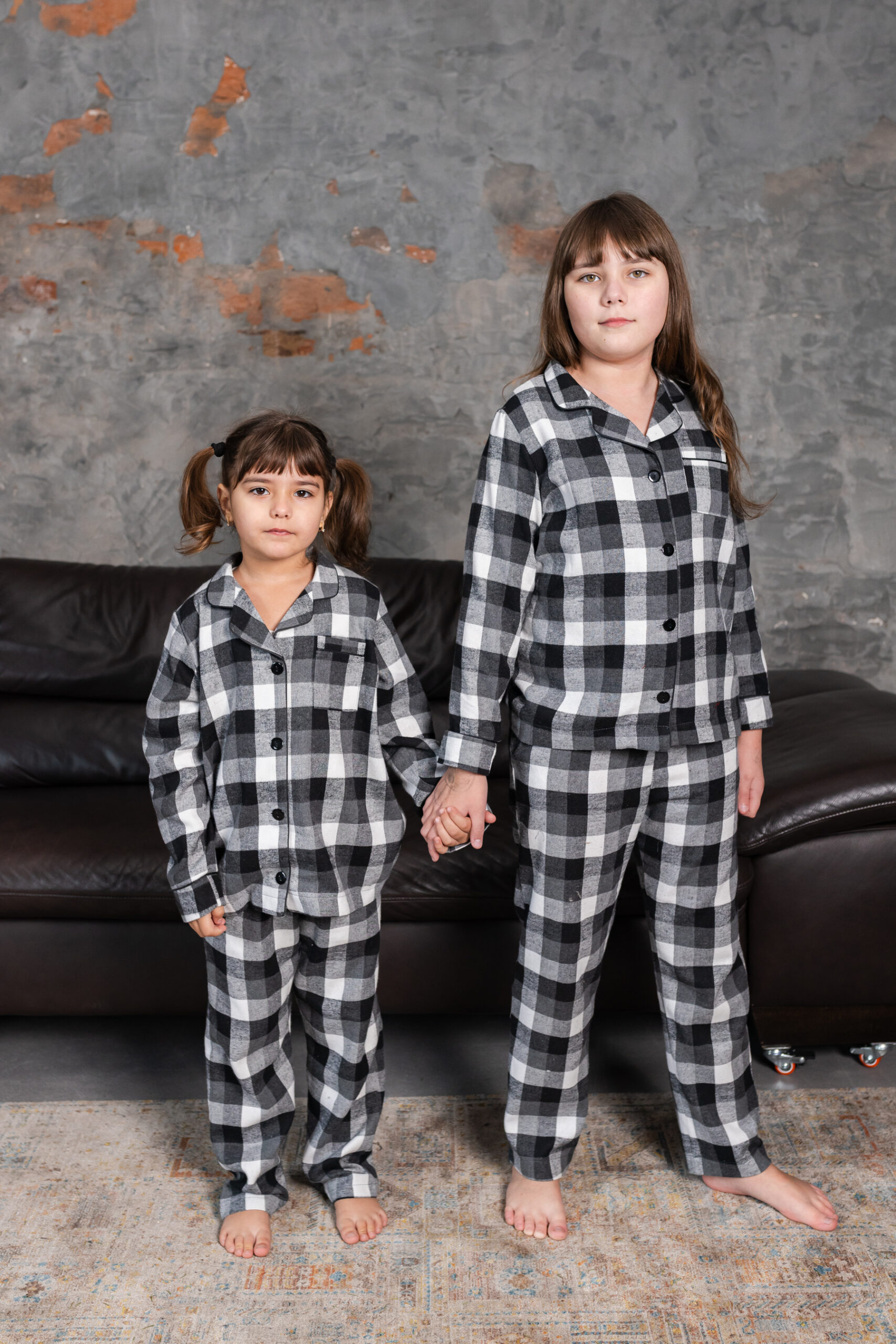 img_8487-scaled Дитяча піжама BO.Brand фланель в сіру клітинку - Зображення 1