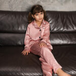 Дитяча шовкова піжама BO.Brand в кольорі пудра