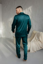 Шовкова чоловіча піжама BO.Brand зелений колір - Зображення 5