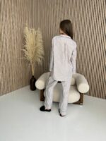 Жіноча сорочка та штани BO.Brand, піжама у коричневу смужку - Зображення 7