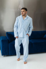Чоловіча піжама BO.Brand в блакитну смужку