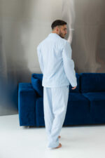 Чоловіча піжама BO.Brand в блакитну смужку - Зображення 4