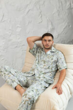 Шовкова чоловіча піжама BO.Brand принт долари - Зображення 4