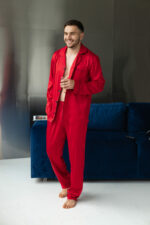 Чоловіча шовкова піжама BO.Brand червононий колір