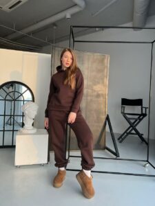 Жіночий спортивний костюм BO.Brand на флісі , колір графіт - Зображення 28