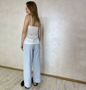 Шовкова майка жіноча BO.Brand колір чорний і білий - Зображення 14