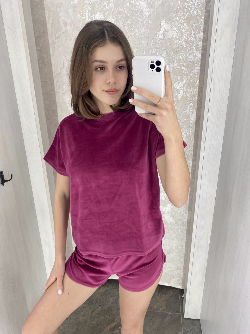 pchhoto1707601796 Піжама жіноча тепла велюрова із шортами BO.Brand - Зображення 1