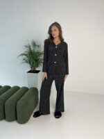 Жіноча піжама BO.Brand у чорному кольорі (сорочка та штани) - Зображення 5