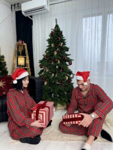 Парні піжами у сіру клітинку BO.Brand на бавовняній основі (сорочка та штани з кишенями) - Зображення 8