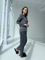 Жіноча піжама BO.Brand сорочка та штани, колір графіт - Зображення 11