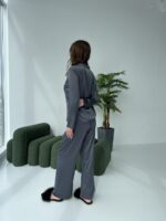 Жіноча піжама BO.Brand сорочка та штани, колір графіт - Зображення 13