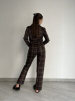 Жіноча піжама BO.Brand котон коричнева клітинка - Зображення 12