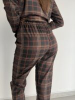 Жіноча піжама BO.Brand котон коричнева клітинка - Зображення 15