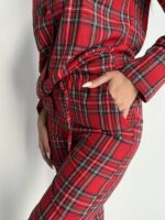 Жіноча піжама BO.Brand котон червона клітинка - Зображення 4
