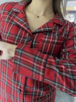 Жіноча піжама BO.Brand котон червона клітинка - Зображення 5