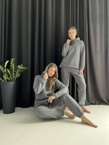 Жіночий спортивний костюм BO.Brand на флісі , колір графіт - Зображення 34