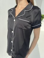 Піжама жіноча BO.Brand двійка, сорочка та шорти, чорний - Зображення 15