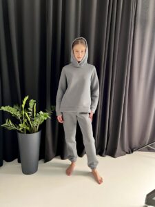 Жіночий спортивний костюм BO.Brand на флісі , колір графіт - Зображення 3