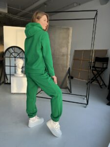 Жіночий спортивний костюм BO.Brand на флісі зелений