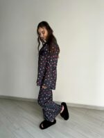 Жіноча піжама BO.Brand двійка, сорочка та штани, рожеві сердечка - Зображення 9