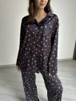 Жіноча піжама BO.Brand двійка, сорочка та штани, рожеві сердечка - Зображення 13