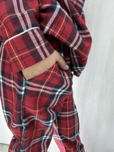 Дитяча піжама BO.Brand сорочка та штани у червону клітинку - Зображення 2