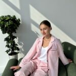 Жіноча піжама BO.Brand двійка, сорочка та штани, рожева смужка