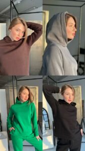 Жіночий спортивний костюм BO.Brand на флісі , колір графіт - Зображення 23